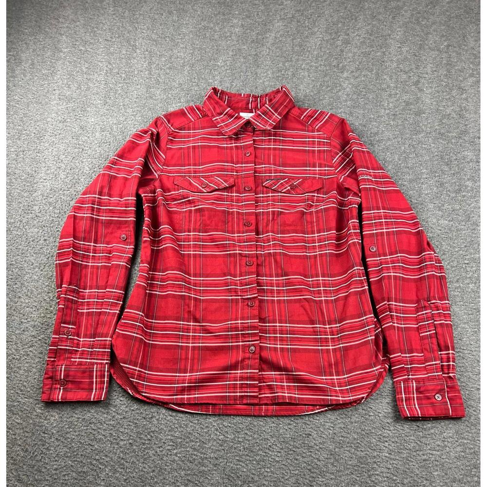 Columbia Red Plaid‎ Casual Shirt Size Medium